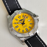 百年灵（BREITLING）【二手99新】百年灵男表 复仇者系列 自动机械B01机芯 黄狼夜间任务黑鸟夜光运动二手奢侈品正品瑞士名表 A17319101I1X1【45表径】黄狼