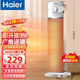 海尔（Haier） 取暖器家用暖风机立式电暖风热风机取暖神器冬季遥控定时电暖气节能小太阳电暖器卧室办公烤火炉 【强劲双风轮】速热机械款HN2011