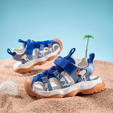 SNOOPY史努比童鞋男童凉鞋包头防踢机能儿童夏季透气沙滩鞋3811蓝深蓝26