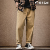 马登工装美式复古Easypants卡其休闲裤军绿色宽松直筒束脚长裤子男夏 卡其色 M （130-145斤）