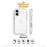 猩球卫士高级感防指纹适用Apple/苹果iPhone17磁吸光栅瓦楞手机壳超薄行李箱条纹保护套磨砂透明外壳白