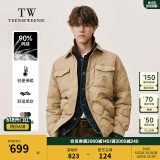 Teenie Weenie Men小熊男装羽绒服冬季衬衫式羽绒服保暖外套外套男 卡其色 M (170)