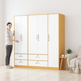 金经金属钢制衣柜主卧室家用出租房铁艺落地柜环保铁皮儿童衣橱长1.8米