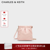 CHARLES&KEITH迷你菱格流浪包单肩斜挎双肩包包女包生日母亲节礼物CK2-60782390 粉红色Pink S