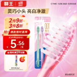 狮王（Lion）细齿洁晶彩软毛牙刷小巧刷头细致护龈呵护口腔2支装