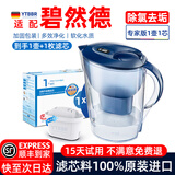 YTBBR过滤净水器3.5L滤水壶适配德国Brita碧然德滤芯净水器厨房过滤水壶净化壶活性炭去除水垢异味 海洋蓝3.5L去垢专家【1壶+1芯】 送货入户