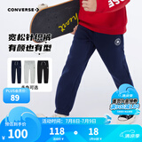 Converse匡威儿童装男童裤子春秋儿童运动裤小学生修身长裤秋冬季束脚裤子 藏青蓝-冬季加绒 24批 150 /63 【建议身高140-152cm】
