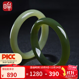 印象眸玉镯和田玉手镯玉浅青玉湖水绿平安镯玉镯子生日礼物女 手镯 浅色57-58圈口（尺寸详询客服）