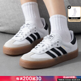 阿迪达斯（adidas）女鞋 25夏季新款运动休闲鞋复古T头鞋Samba厚底时尚轻便低帮板鞋 Samba/白/一号黑 37 (内长230mm)
