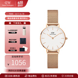 丹尼尔惠灵顿（DanielWellington）dw手表女 简约时尚欧美腕表石英女士手表 生日礼物送女友 28mm女表-白盘玫瑰金钢带/DW219