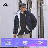 adidas 570蓬双面穿保暖连帽鸭绒羽绒服男女阿迪达斯官方轻运动   传奇墨水蓝   S