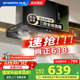 创维（Skyworth）【家电国家补贴20%】抽油烟机家用 欧式顶吸三腔油烟机 25立方大吸力排烟机 高温自清洗Y015