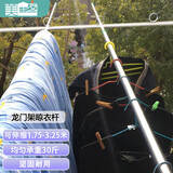 美居客 晒衣杆 不锈钢免打孔伸缩晾衣杆龙阳门晾衣架固定单杆1.75-3.25m