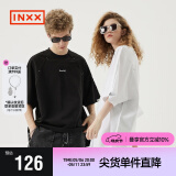英克斯（inxx）Standby明星同款短袖T恤黑白插肩 白色 XL