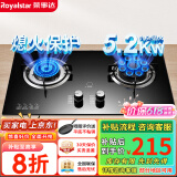 荣事达（Royalstar）燃气灶 双灶煤气灶 家用天然气液化气炉具 猛火鸳鸯灶 (天然气)九腔猛火+钢化玻璃