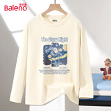 班尼路（Baleno）t恤男长袖春秋季情侣休闲潮流体恤衫宽松纯棉大码圆领打底衫上衣