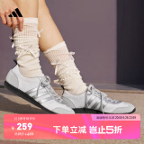 adidas「冰淇淋T头鞋」VS JOG 2.0薄底运动鞋男女阿迪达斯轻运动   晶白/金属银/灰色   40