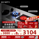 内芙（Neifo）天然气灶 猛火灶电陶炉二合一 气电两用混合三眼灶不锈钢面板防烫嵌入式灶具FM921IX 天然气