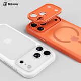 balueus适用iPhone17ProMax手机壳苹果17Pro保护套17磨砂磁吸镜头全包可拆卸防摔Air外壳2025新款 经典款【橙色】可拆卸镜头-肤感磨砂手感 iPhone 17 Pro Max