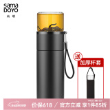 尚明茶水分离耐热玻璃冲泡茶过滤随手杯随手杯户外便携旅行车载水杯 保温款（带提绳） 300ml
