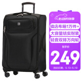 SUISSEWIN祥兴牛津布行李箱20吋耐磨防刮旅行软箱登机箱皮箱拉杆箱黑6005