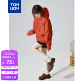 唐狮（TonLion）[加菲猫联名款]2024卫衣女连帽宽松设计感小众上衣橘色 S