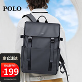 POLO双肩包男士旅行背包男15.6/16英寸电脑包商务出差翻盖包轻便书包