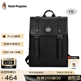 暇步士（Hush Puppies）男包双肩包高档商务男士大容量真皮背包电脑包时尚潮流通勤旅行包 午夜黑HA-1711861W-5720