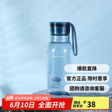 乐扣乐扣（LOCK&LOCK）夏季运动水杯简约塑料杯户外便携水壶男女学生杯子蓝色350ML