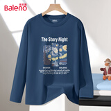 班尼路（Baleno）t恤男长袖春秋季情侣休闲潮流体恤衫宽松纯棉大码圆领打底衫上衣