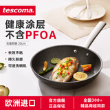 tescoma捷克 石面不粘平底煎锅 少油烟煎蛋煎牛排电磁炉燃气灶通用20cm
