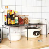 妃汐蒂伸缩铁艺厨房置物架下水槽碗碟架厨具收纳架调味品架子 黑色升级款加高增加4CM