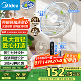 美的（Midea）【劲风酷爽】七叶轻音柔风电风扇家用遥控落地扇台式桌面小型风扇大风力节能立式摇头电扇 SAH30BK