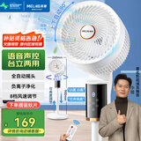 美菱（MeiLing）电风扇/空气循环扇/家用落地扇/台立两用对流风扇/交流定频遥控语音定时换气扇MPF-DG2689白色款