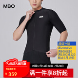 MBO春夏款骑行服男子短袖C001速干透气户外反光山地公路自行车上衣 黑色 L