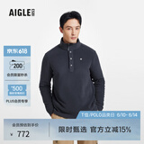 AIGLE艾高抓绒衣经典款POLARTEC户外保暖休闲耐穿半拉链上衣男士 海军蓝 BE484 2XL (190/104A)