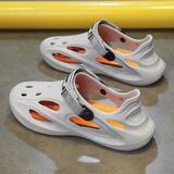 李宁新潮漂流洞洞鞋男款夏季外穿青少年防滑防臭开车拖鞋涉水溯溪沙滩凉鞋 灰色 单层 41 现货速发