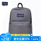 JANSPORT杰斯伯书包轻便双肩包男女旅行包简约背包电脑包学生校园 4QUT7H6雾灰-侧边袋