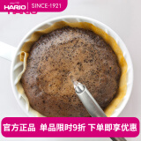 HARIO 日本V60耐热树脂咖啡滤杯滴滤式咖啡过滤配量勺家用咖啡器具滤杯 1-2人份白色滤杯+量勺