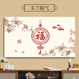 简娜（JIANNA）电视机防尘罩套弹力全包2025年款新中式盖布65英寸75挂式55寸曲面 玉兰福气 55-65英寸