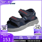 斯凯奇（Skechers）父亲节礼物凉鞋男士夏季厚底休闲鞋软底外穿透气运动凉拖鞋237286