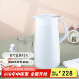 虎牌（TIGER）304不锈钢时尚简约桌面保温壶PWO-A16C-W 白色 1.6L