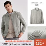 千纸鹤（Q ZHIHE）翻领夹克外套男春秋季新款商务休闲衣多穿干部行政薄款30939 939 03A浅灰 薄款 2XL