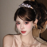NIANFIN水晶公主皇冠头饰生日水钻王冠头箍高级感发箍新娘发饰新年礼物