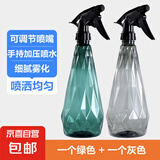 ⭐京东物流⭐喷壶喷雾器浇花喷水壶园艺工具按压式消毒酒精喷雾 500ML【两个装】绿色+灰色