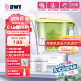 倍世（BWT）净水壶滤水壶净水器家用 欧洲镁离子滤芯 益家4.2L大容量 过滤水壶 厨房客厅通用 【去水垢-加强版】1壶4芯