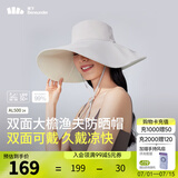 蕉下（beneunder）防晒帽女士遮阳帽子双面渔夫帽防紫外线帽子女24春夏新品 【倍护双面】深岩灰-高岭白