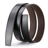 皮雅达皮带条不带头3.2无头h皮带男3.8腰带真皮头层牛皮爱马仕同款带身 咖啡色（3.8厘米宽） 110cm 下单后客服会致电核实长度