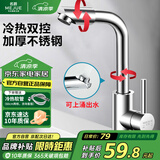名爵（MEJUE）面盆水龙头冷热双控360°双旋转卫生间洗脸洗手台盆龙头Z-1201