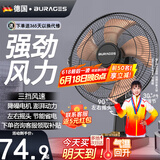 BURAGES 【德国品牌】电风扇台式家用风扇床上宿舍学生轻音摇头台扇大风力17英寸电扇定时办公室台立式小 14英寸铝叶【可定时+可摇头】纯铜电机+延长线